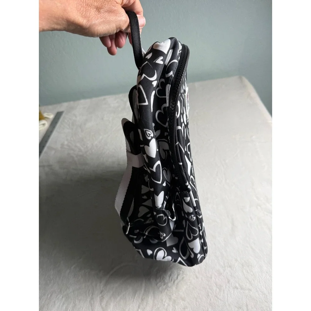 Brighton Love Mini Backpack Black White Heart Print NWT